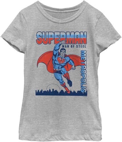Warner Brothers Superman Vintage Americana Girls Short Sleeve Tee Shirt in Kuwait