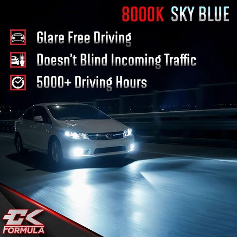 CK FORMULA D4S/D4R HID المصباح الأمامي لكزس، تويوتا، مازدا، سوبارو، هوندا، سليل - 8000K أزرق ثلجي، 12 فولت 35 وات، زينون، مصابيح بديلة HID، قاعدة دعامات معدنية، عبوتان in Saudi Arabia