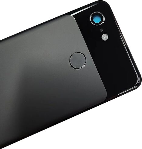 Replacement Back Glass Rear Panel Back Door Housing Parts for Google Pixel 3 5.5" G013A with Camera Lens and Fingerprint Flex(Pixel 3 5.5"-W/Finterprint-Black) in Saudi Arabia