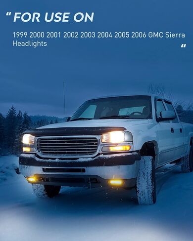 Nilight Headlight Assembly Compatible for 1999 2000 2001 2002 2003 2004 2005 2006 GMC Sierra Yukon, Chrome Housing Clear Corner Clear Lens, Headlights Assembly Replacement in Saudi Arabia