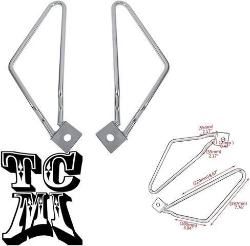 Saddlebag Bracket Support, Motorcycle Saddlebags Mount Brackets Support Fits for Harley 883 Iron XL883N Dyna Fat Bob FXDF (Black) in Saudi Arabia