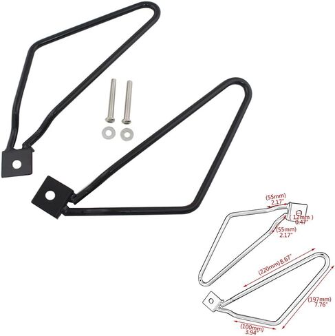 Saddlebag Bracket Support, Motorcycle Saddlebags Mount Brackets Support Fits for Harley 883 Iron XL883N Dyna Fat Bob FXDF (Black) in Saudi Arabia