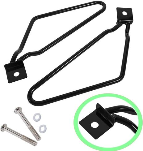 Saddlebag Bracket Support, Motorcycle Saddlebags Mount Brackets Support Fits for Harley 883 Iron XL883N Dyna Fat Bob FXDF (Black) in Saudi Arabia