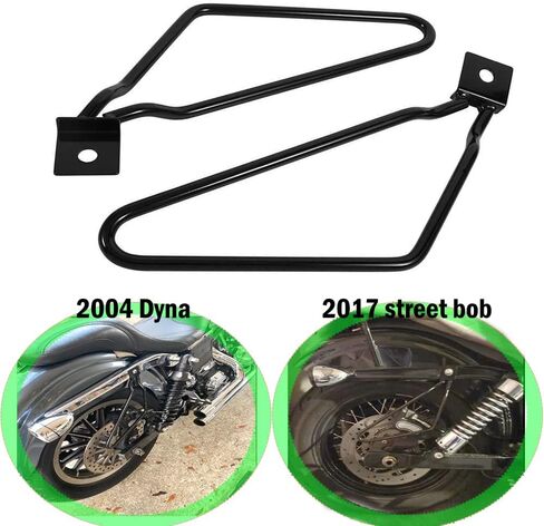 Saddlebag Bracket Support, Motorcycle Saddlebags Mount Brackets Support Fits for Harley 883 Iron XL883N Dyna Fat Bob FXDF (Black) in Saudi Arabia