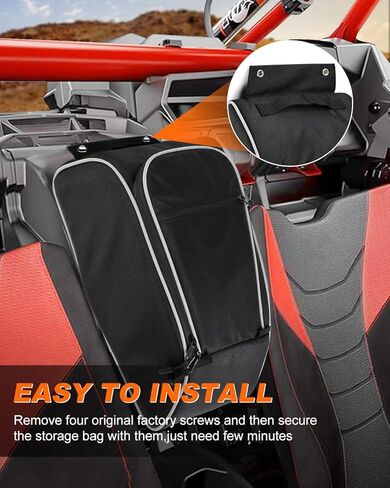 حقيبة تخزين UTV، حقيبة مقعد مركزية UTV Cab Pack حقيبة تخزين بسحابات مقاومة للماء متوافقة مع 2022-2023 CFMOTO ZForce 950 HO SPORT/HO EX / 2020-2022 ZForce 950 in Kuwait