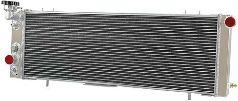 مشعاع ألومنيوم متوافق مع 1991-2001 Jeep Cherokee XJ 4.0L AT MT 1992 1993 1994 1995 1996 1997 1998 1999 2000 مشعات، كفن مروحة مشعاع صف واحد + مجموعة تتابع الحرارة in Kuwait
