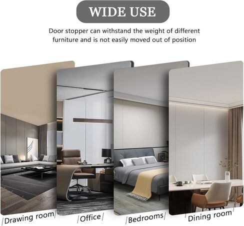 3pcs توقف الباب المطاطي الشفاف قسط الباب إسفين المضادة للانزلاق الباب توقف سيليكون الباب إسفين الثقيلة الباب توقف إسفين للبلاط الخشب والأرضيات الخشبية (الأزرق الشفاف) in Kuwait