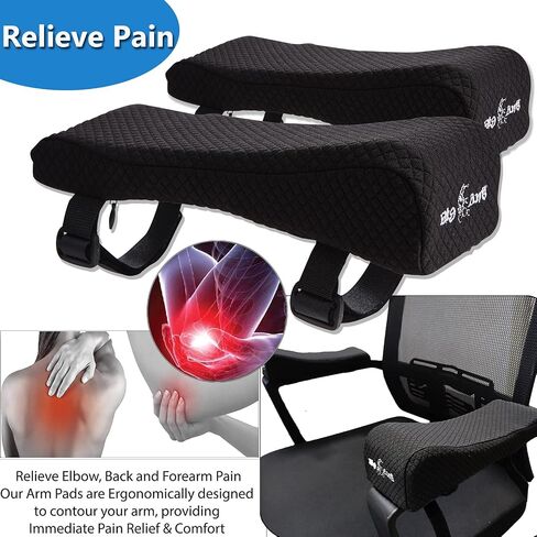 Big Ant Chair Armrest Pads,2 Pack Memory Foam Arm Rest Office Chair Armrest Pads Comfy Gaming Chair Arm Rest Covers for Elbows and Forearms Pressure Relief(Set of 2) in Saudi Arabia