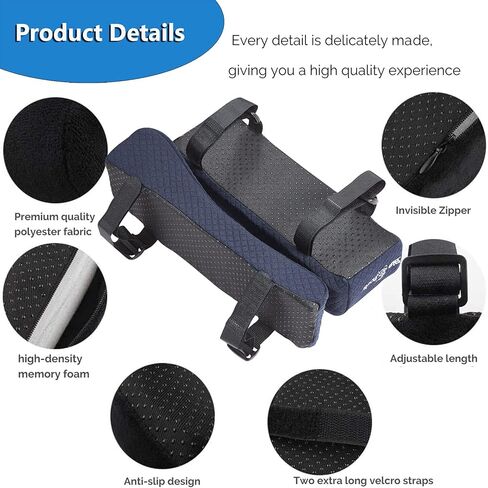 وسادات مسند ذراع لكرسي النمل الكبير، 2 عبوة من إسفنج الذاكرة مسند ذراع لكرسي المكتب، وسادات مسند ذراع مريحة لكرسي الألعاب لتخفيف الضغط على المرفقين والساعدين (مجموعة من 2) in Kuwait