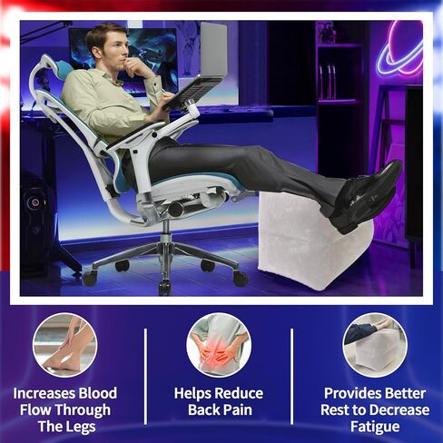 مسند قدم كرسي الألعاب قابل للنفخ ذاتيًا، كرسي ألعاب محمول مسند للقدمين، وسادة مسند للقدمين، أساسيات السفر لطائرة الطيران الطويلة، المكتب، المنزل، القطارات، السيارات in Kuwait