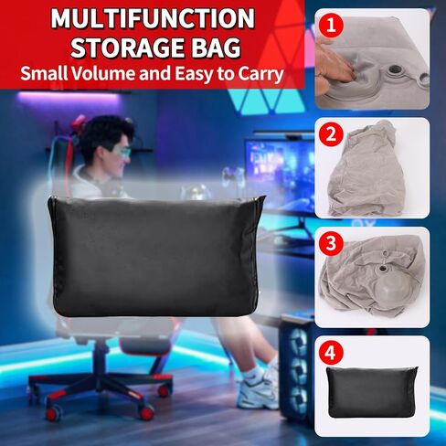 مسند قدم كرسي الألعاب قابل للنفخ ذاتيًا، كرسي ألعاب محمول مسند للقدمين، وسادة مسند للقدمين، أساسيات السفر لطائرة الطيران الطويلة، المكتب، المنزل، القطارات، السيارات in Kuwait