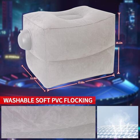 مسند قدم كرسي الألعاب قابل للنفخ ذاتيًا، كرسي ألعاب محمول مسند للقدمين، وسادة مسند للقدمين، أساسيات السفر لطائرة الطيران الطويلة، المكتب، المنزل، القطارات، السيارات in Kuwait