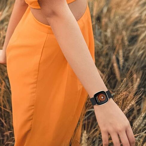 FitTurn Compatible with Fitbit Versa 3/Sense Bands Elastic Adjustable Nylon Fabric Strap Replacement Bracelet Stretch Soft Strap Wristbands Loop Accessories Women Men in Saudi Arabia
