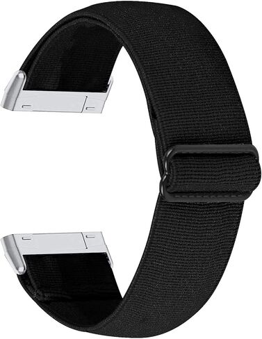 FitTurn Compatible with Fitbit Versa 3/Sense Bands Elastic Adjustable Nylon Fabric Strap Replacement Bracelet Stretch Soft Strap Wristbands Loop Accessories Women Men in Saudi Arabia