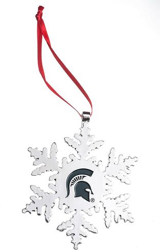 Michigan State Spartans Snowflake Christmas Ornament in Saudi Arabia