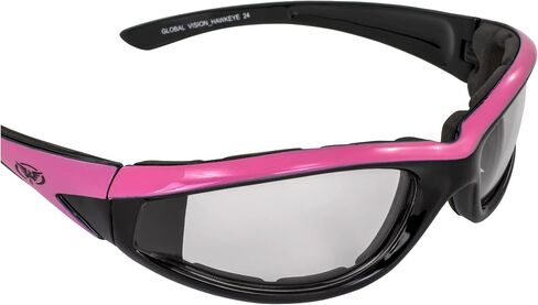 Global Vision Eyewear Hawkeye-24 Padded Riding Glasses with Dual Color Frames and Clear to Smoke Photochromic Lenses in Saudi Arabia