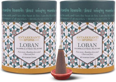 Dry Dhoop Incense Cones Loban with Warm Note (Pack of 2) (Charcoal Free) in Saudi Arabia