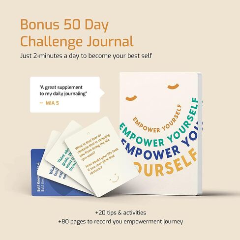 Mindfulness Cards - Affirmation Cards for Women - Daily Positive Affirmation Cards as Conversation Starter - Self Care & Manifestation for Adults or Teens - Deck of 50 Cards as Mindfulness Gifts in Saudi Arabia
