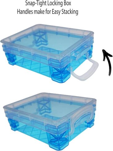 صندوق تلوين Advantus Super Stacker 8 أزرق، 4، شفاف، 2 أخضر، 2 أرجواني، 2 وردي 1.6 × 3.5 × 4.8 بوصة. 61612 (18 حزمة) مجمعة مع 1 حقيبة Artsiga Craft in Saudi Arabia