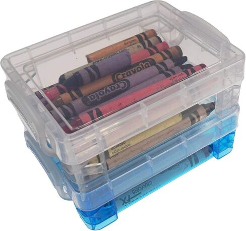 صندوق تلوين Advantus Super Stacker 8 أزرق، 4، شفاف، 2 أخضر، 2 أرجواني، 2 وردي 1.6 × 3.5 × 4.8 بوصة. 61612 (18 حزمة) مجمعة مع 1 حقيبة Artsiga Craft in Saudi Arabia