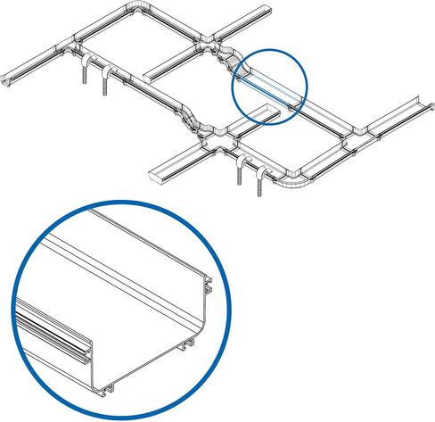 Tripp Lite Straight Channel Section, Fiber Cable Routing System, Toolless Straight Cabling Section, 240x120x1830 mm, 10x5x72 in (SRFC10STR72) in Saudi Arabia