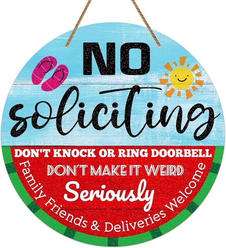 WaaHome مضحك لا علامة التماس للمنزل، 11.3 "الصيف البطيخ أصدقاء العائلة والتسليم علامة ترحيب للمنزل الأمامي الباب إكليل جدار ديكورات، مزرعة لا علامة التماس لديكور المنزل الصيفي in Kuwait