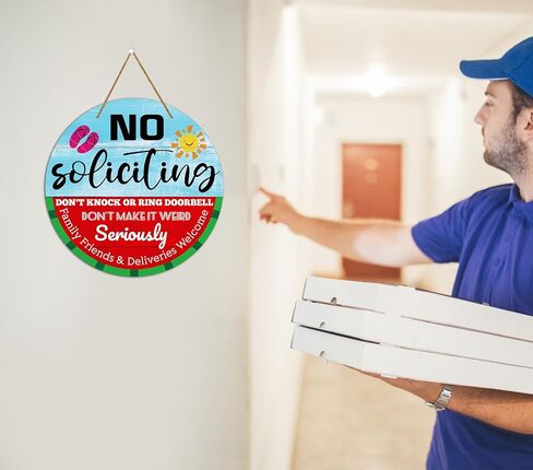 WaaHome مضحك لا علامة التماس للمنزل، 11.3 "الصيف البطيخ أصدقاء العائلة والتسليم علامة ترحيب للمنزل الأمامي الباب إكليل جدار ديكورات، مزرعة لا علامة التماس لديكور المنزل الصيفي in Kuwait