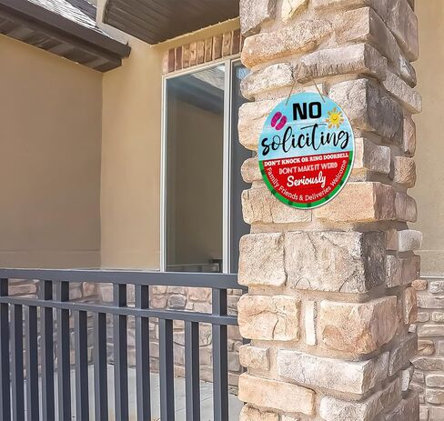 WaaHome مضحك لا علامة التماس للمنزل، 11.3 "الصيف البطيخ أصدقاء العائلة والتسليم علامة ترحيب للمنزل الأمامي الباب إكليل جدار ديكورات، مزرعة لا علامة التماس لديكور المنزل الصيفي in Kuwait