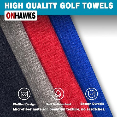 3 Pack Golf Towel with Golf Club Brush Cleaner and 6-in-1 Divot Repair Tool Set,Must-Have Accessories and Gifts for Men and Women Golfers in Saudi Arabia