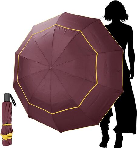 Kalolary 62 Inch Golf Umbrella Extra Large Folding Umbrella Rainproof Compact Umbrella Oversize Double Canopy Vented Waterproof Stick Travel Umbrellas for Women & Men Family Home Use in Kuwait