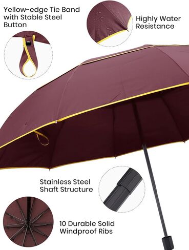 Kalolary 62 Inch Golf Umbrella Extra Large Folding Umbrella Rainproof Compact Umbrella Oversize Double Canopy Vented Waterproof Stick Travel Umbrellas for Women & Men Family Home Use in Kuwait