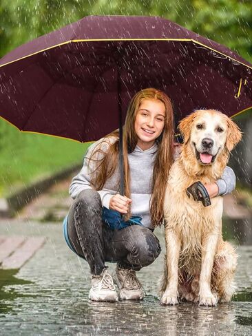 Kalolary 62 Inch Golf Umbrella Extra Large Folding Umbrella Rainproof Compact Umbrella Oversize Double Canopy Vented Waterproof Stick Travel Umbrellas for Women & Men Family Home Use in Kuwait