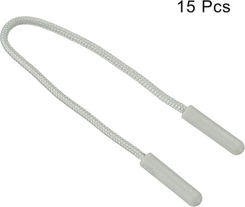 PATIKIL Zipper Pulls Extension Handle Cord, 15 Pack Finger Use Plastic Curve Puller Tab Tag Extender for Luggage Backpacks, Black in Saudi Arabia