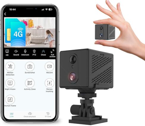 VSTARCAM Portable Hidden Camera, 180 Days Standby Battery Life, AI Motion Detection Alerts, Auto Night Vision, Real-Time Record Security Wireless Camera Nanny Cam with 1296P 4G LTE in Kuwait