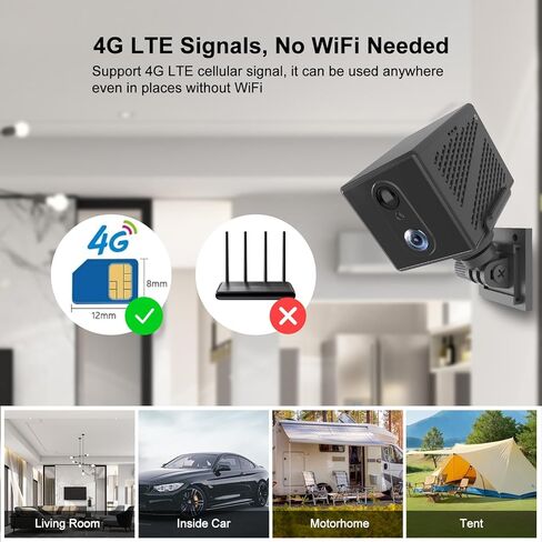 VSTARCAM Portable Hidden Camera, 180 Days Standby Battery Life, AI Motion Detection Alerts, Auto Night Vision, Real-Time Record Security Wireless Camera Nanny Cam with 1296P 4G LTE in Kuwait
