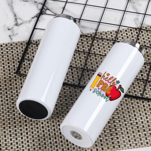 20 oz Sublimation Tumblers, Sublimation Sports Water Bottle Blanks Bulk, Stainless Steel Double Wall Insulated Sublimation Straight Cups with Portable Handle, Individually Boxed (8 Pack) in Saudi Arabia