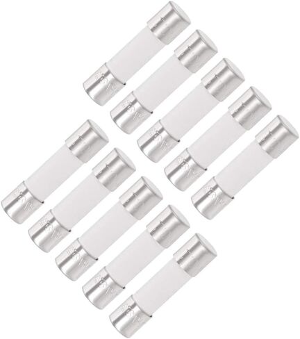 uxcell Ceramic Cartridge Fuses 8A 250V 5x20mm Slow Blow Replacement for Stereo Audio Alarm Amplifier Ceramic 10pcs in Saudi Arabia
