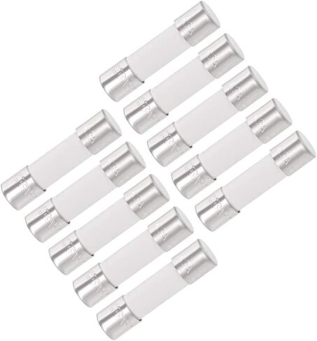 uxcell Ceramic Cartridge Fuses 8A 250V 5x20mm Slow Blow Replacement for Stereo Audio Alarm Amplifier Ceramic 10pcs in Saudi Arabia