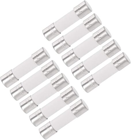 uxcell Ceramic Cartridge Fuses 8A 250V 5x20mm Slow Blow Replacement for Stereo Audio Alarm Amplifier Ceramic 10pcs in Saudi Arabia