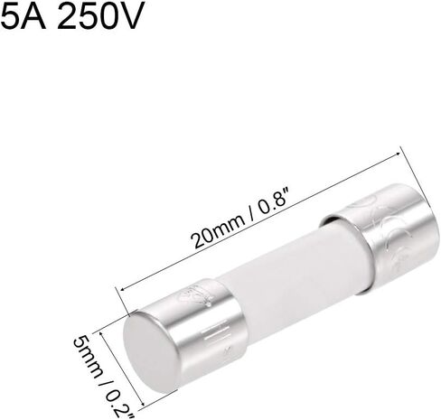 uxcell Ceramic Cartridge Fuses 8A 250V 5x20mm Slow Blow Replacement for Stereo Audio Alarm Amplifier Ceramic 10pcs in Saudi Arabia