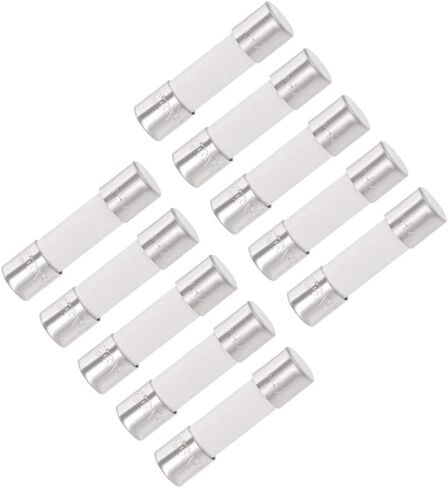 uxcell Ceramic Cartridge Fuses 8A 250V 5x20mm Slow Blow Replacement for Stereo Audio Alarm Amplifier Ceramic 10pcs in Saudi Arabia