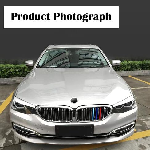 3 قطع زخارف شبكية، شرائط زخارف شبكية ملونة، شبكات الكلى الأمامية في المنتصف، مشابك غطاء الشبكة، مشبك تزيين السيارة، متوافق مع BMW 5 Series 14-17 (الأحمر والأزرق والأزرق الداكن) in Kuwait