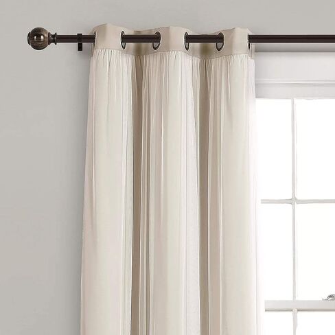Oneach 2 Pack 28''-48'' Adjustable Curtain Rod 1'' Brown Extendable Metal Single Window Rod for Curatins with Decorative Imitation Marble Resin Twisting Finials Drapery Treatment Window Rods in Saudi Arabia
