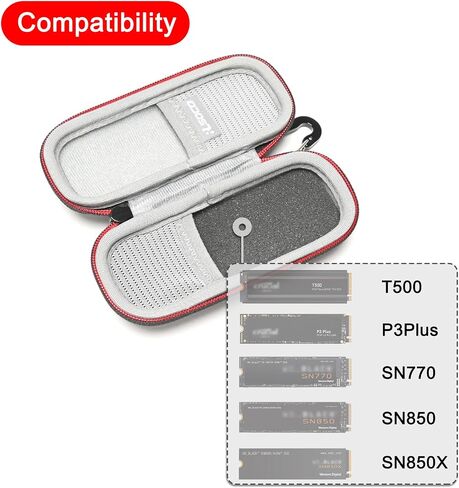 حافظة صلبة RLSOCO لجهاز Western Digital SN850X/SN770/SN850P/SN580/SN570 & Crucial T500/P3/P3 Plus/T705 محرك الحالة الصلبة الداخلي SSD (الجراب فقط) in Saudi Arabia