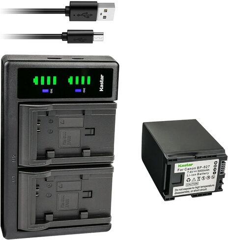 Kastar 1-Pack Battery and LTD2 USB Charger Replacement for Canon VIXIA HF S11 HFS11, VIXIA HF S20 HFS20, VIXIA HF S21 HFS21, VIXIA HF S30 HFS30, VIXIA HF S100 HFS100, VIXIA HF S200 HFS200, VIXIA HF10 in Saudi Arabia