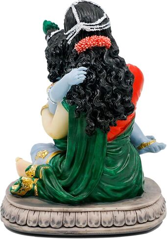 Maa Yashoda Krishna Murti Statue - 5.7" Hindu God Lord Krishna Idol Gift for Devotee of Indian Pooja Item Birthday Diwali Gifts for Friend Family Office Home Temple Mandir Puja Decor in Saudi Arabia