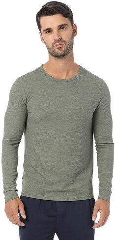32 Degrees Men’s Midweight Ultra Soft Thermal Waffle Baselayer Crew Neck Long Sleeve Top in Saudi Arabia