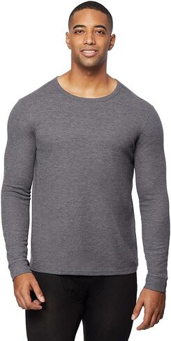 32 Degrees Men’s Midweight Ultra Soft Thermal Waffle Baselayer Crew Neck Long Sleeve Top in Saudi Arabia