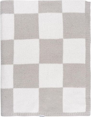 Gerber Unisex Baby Cozy Soft Silky Mink Checkerboard Grid Blanket, Tan Check, One Size in Saudi Arabia