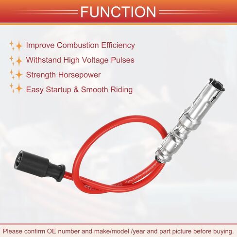 ACROPIX Car Spark Plug Coil Wires Ignition Coil Harness Cable 7mm Fit for Mercedes-Benz ML320 SLK320 ML350 No.1121500218/1121500118 - Pack of 12 in Saudi Arabia